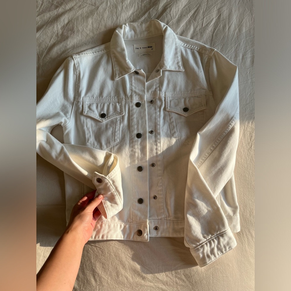 Rag and Bone White Denim Jacket